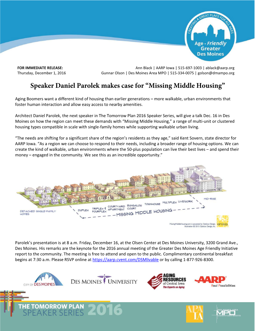 Speaker Daniel Parolek Makes Case for “Missing Middle Housing”