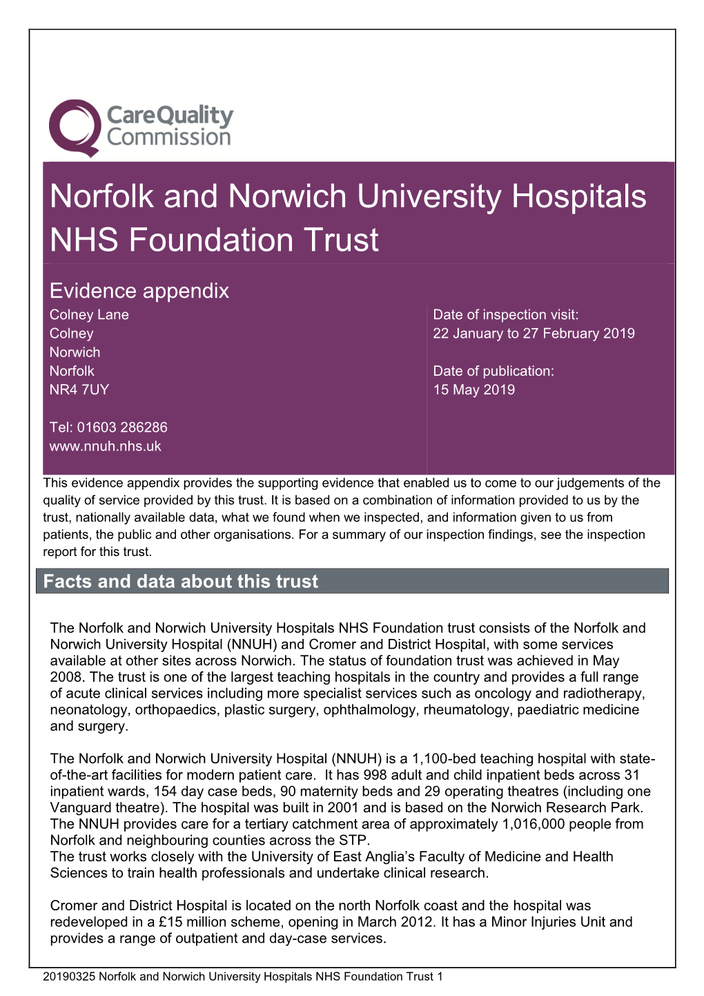 Norfolk and Norwich University Hospitals NHS Foundation Trust