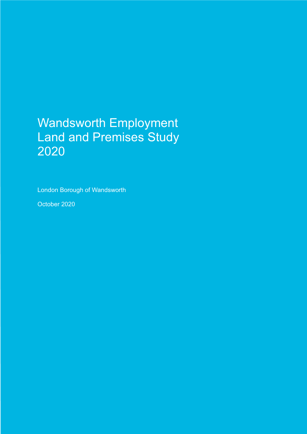 Wandsworth Employment Land and Premises Study 2020