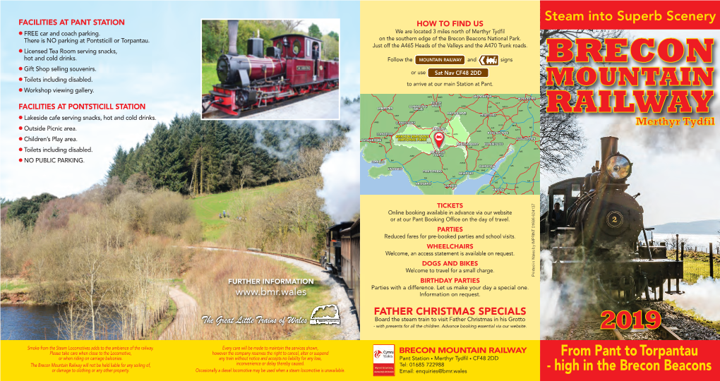 Brecon Mountain Railway Leaflet 2019 V2.Qxd:Layout 1 12/19/18 12:33 PM Page 1