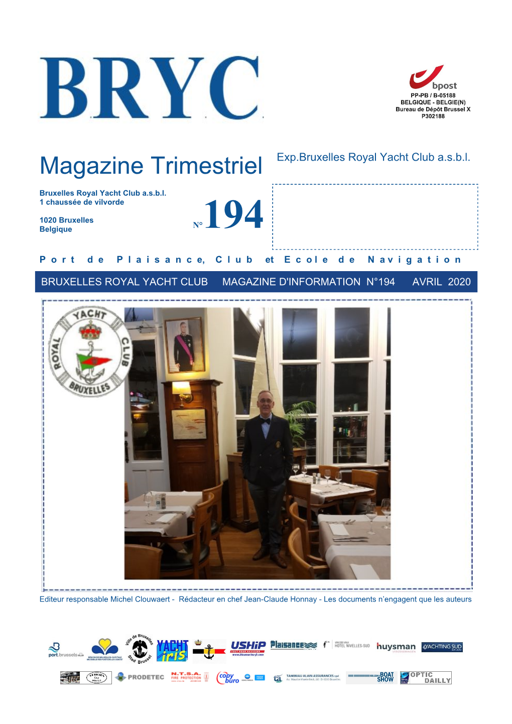 Magazine Trimestriel Exp.Bruxelles Royal Yacht Club A.S.B.L