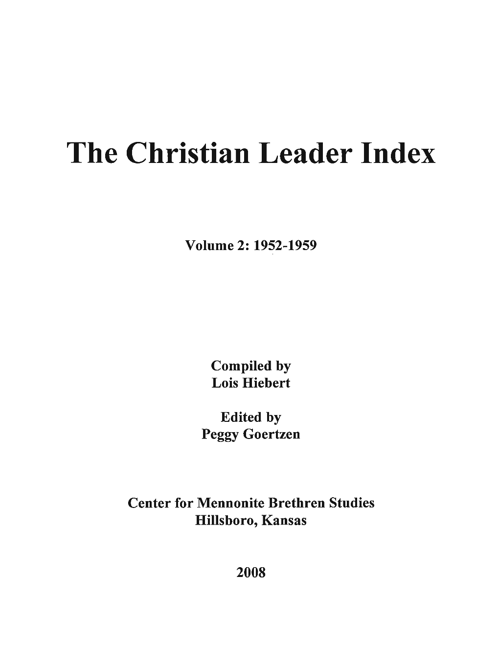 The Christian Leader Index