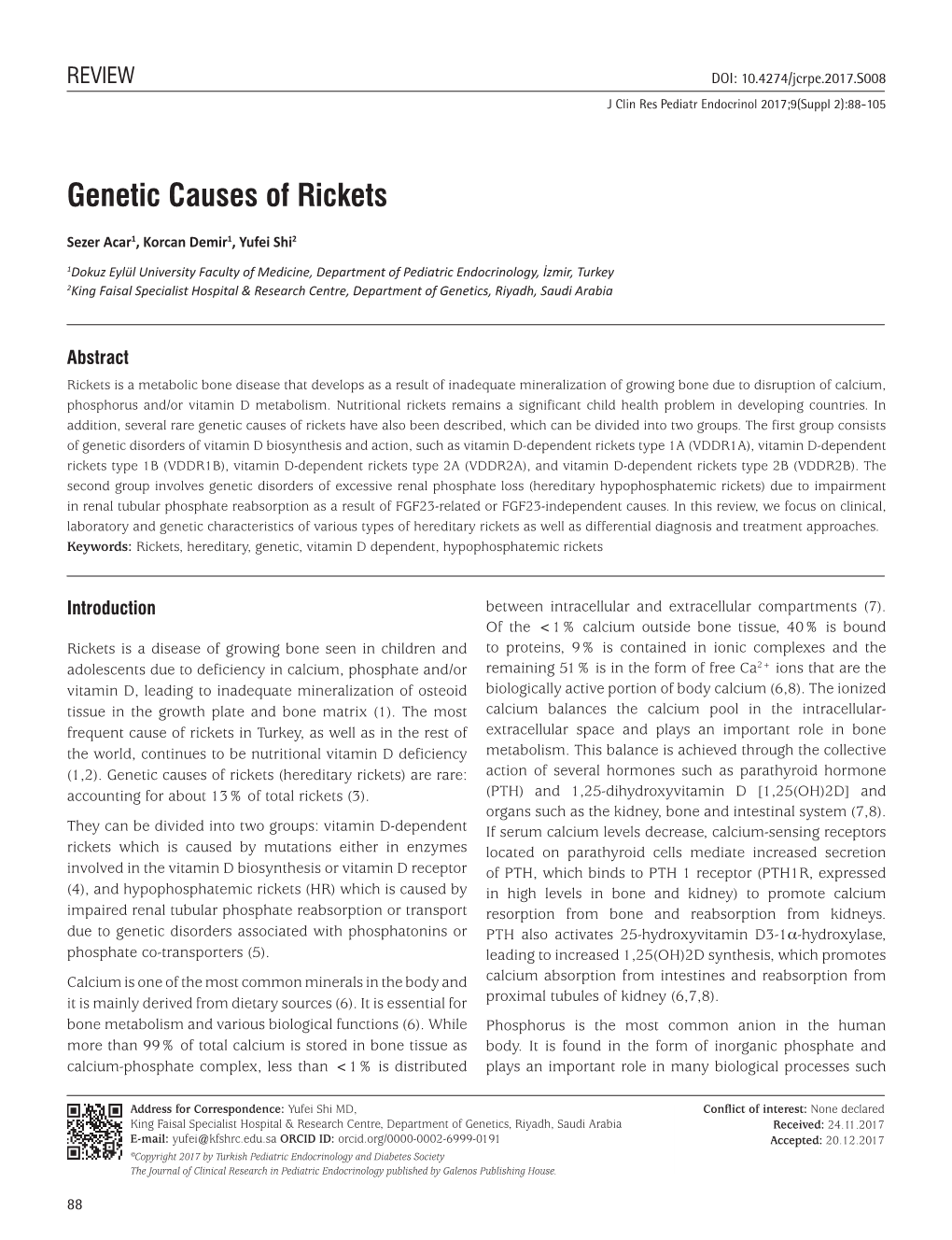 Genetic Causes of Rickets