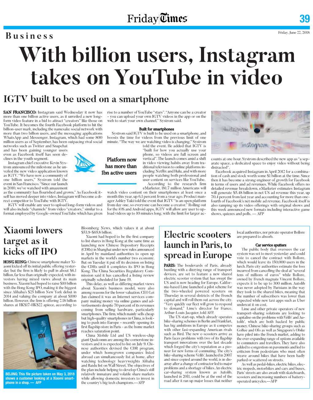 With Billion Users, Instagram Takes on Youtube in Video IGTV Built to Be Used on a Smartphone