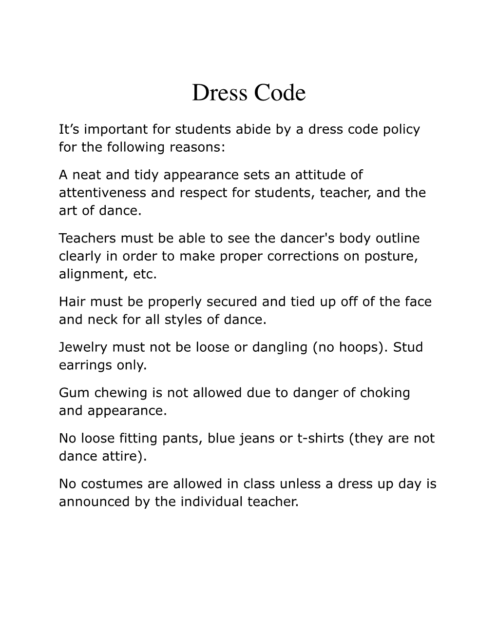 Dress Code.Pdf