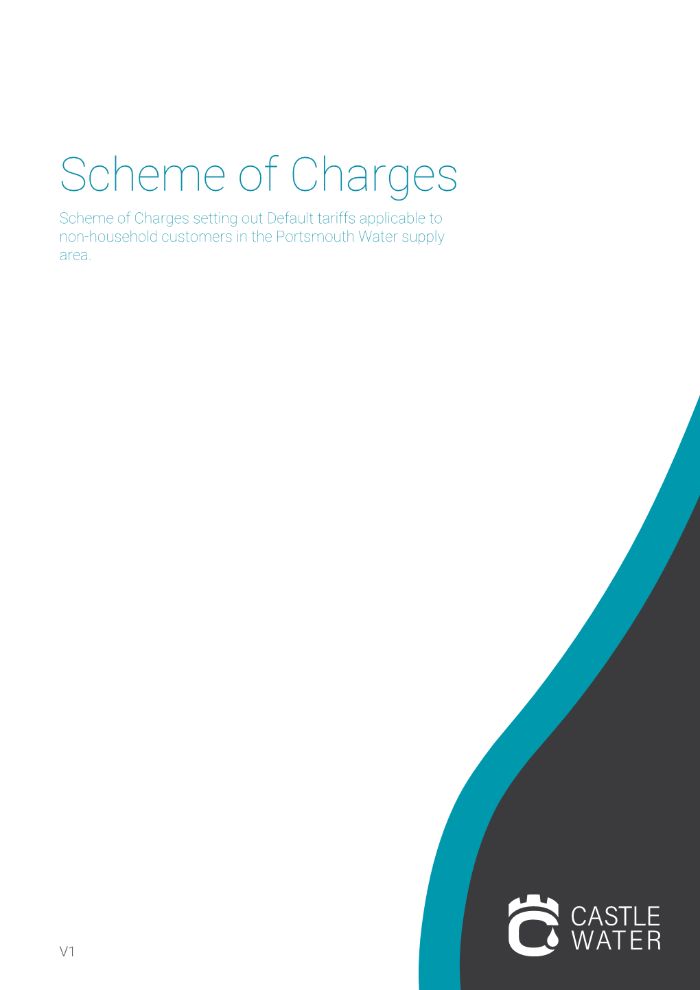 Scheme of Charges Scheme of Charges Setting out Default Tariffs Applicable to Non-Household Customers in the Portsmouth Water Supply Area