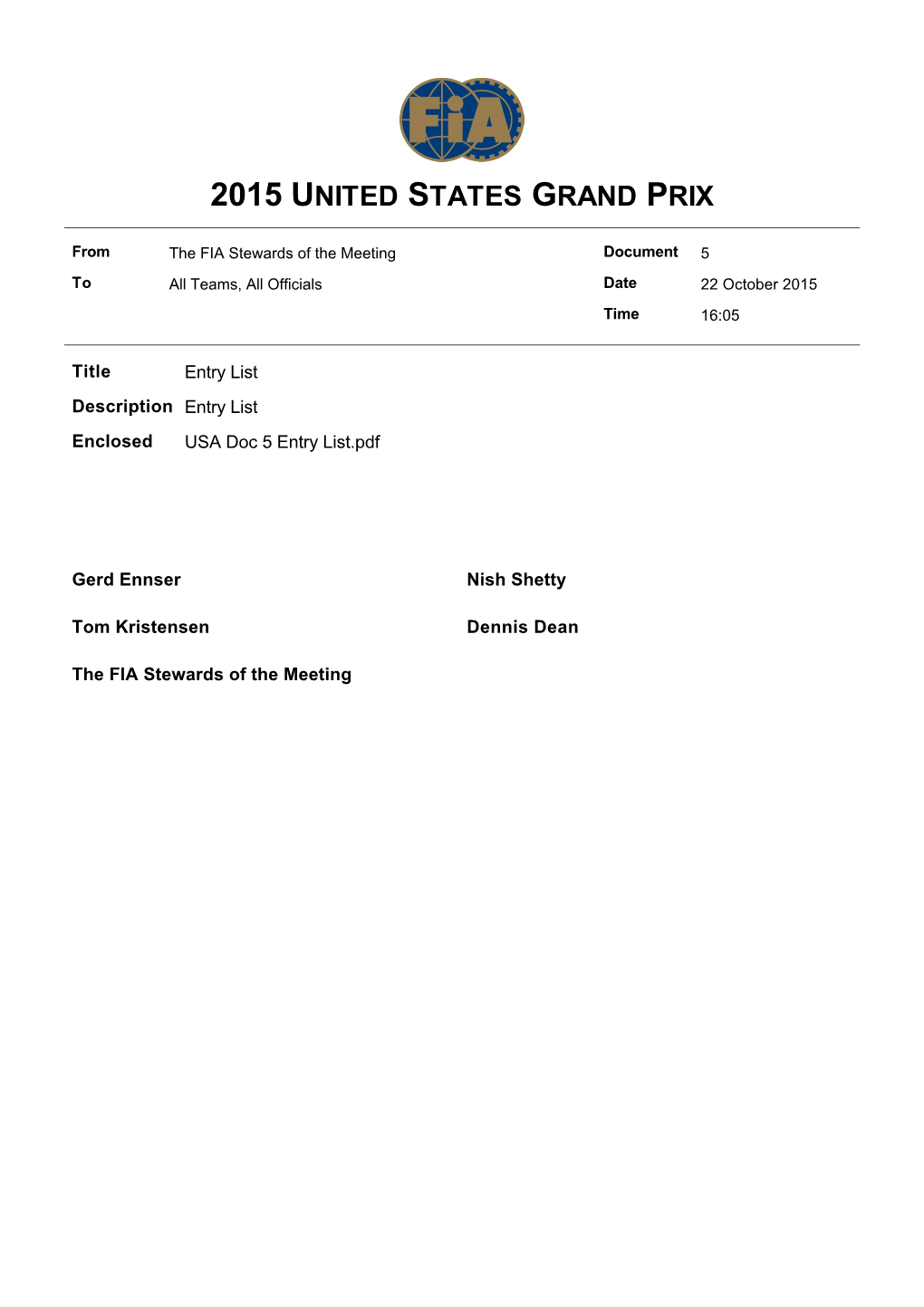2015 United States Grand Prix