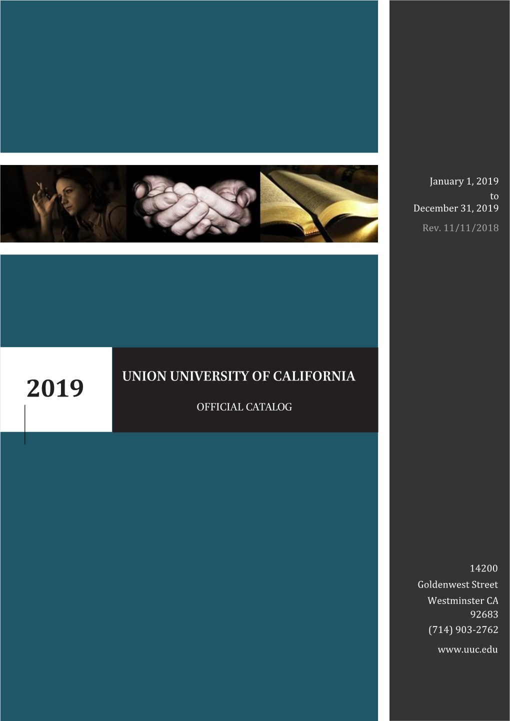 Union University of California 20120189 Official Catalog 8