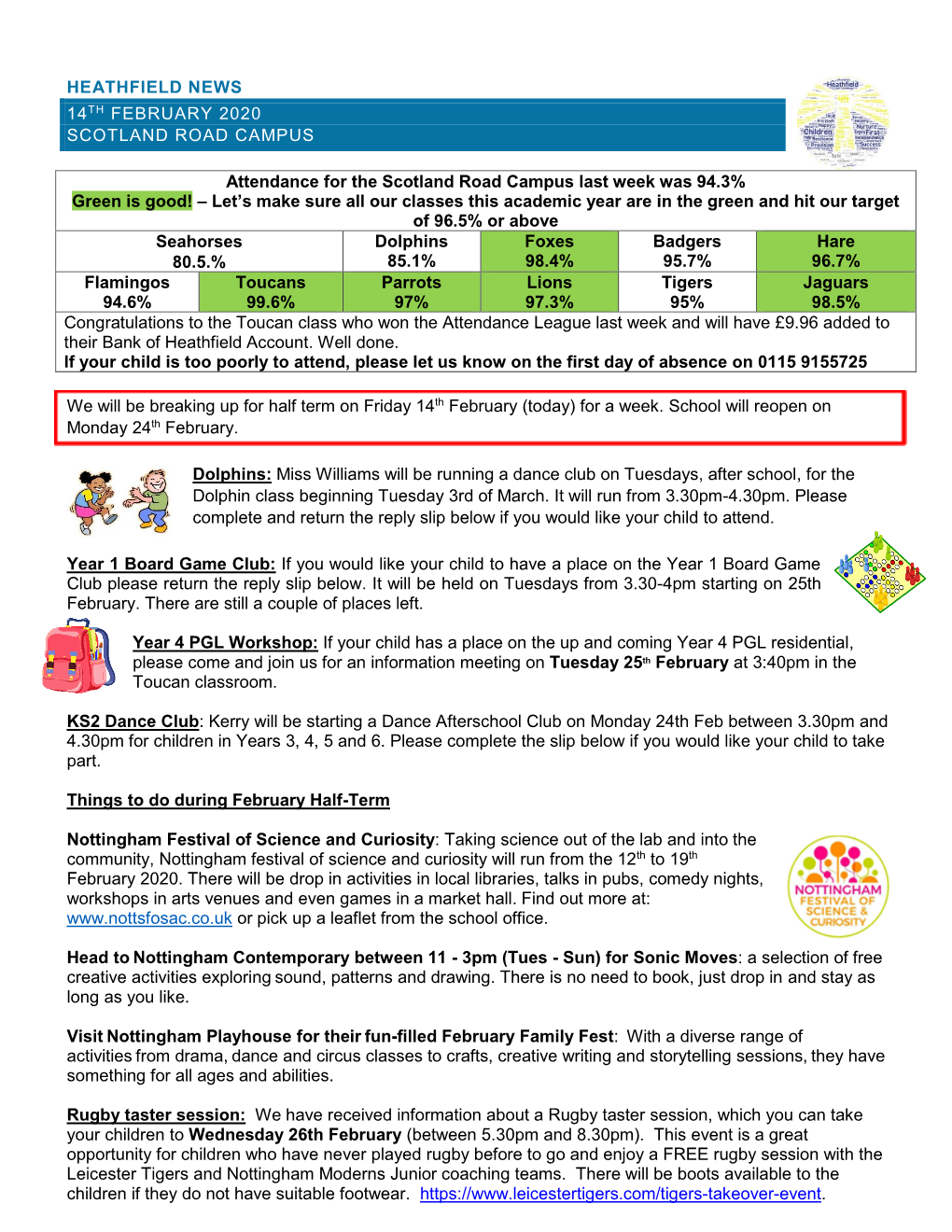 Heathfield News 14Th February 2020 Scotland Road Campus