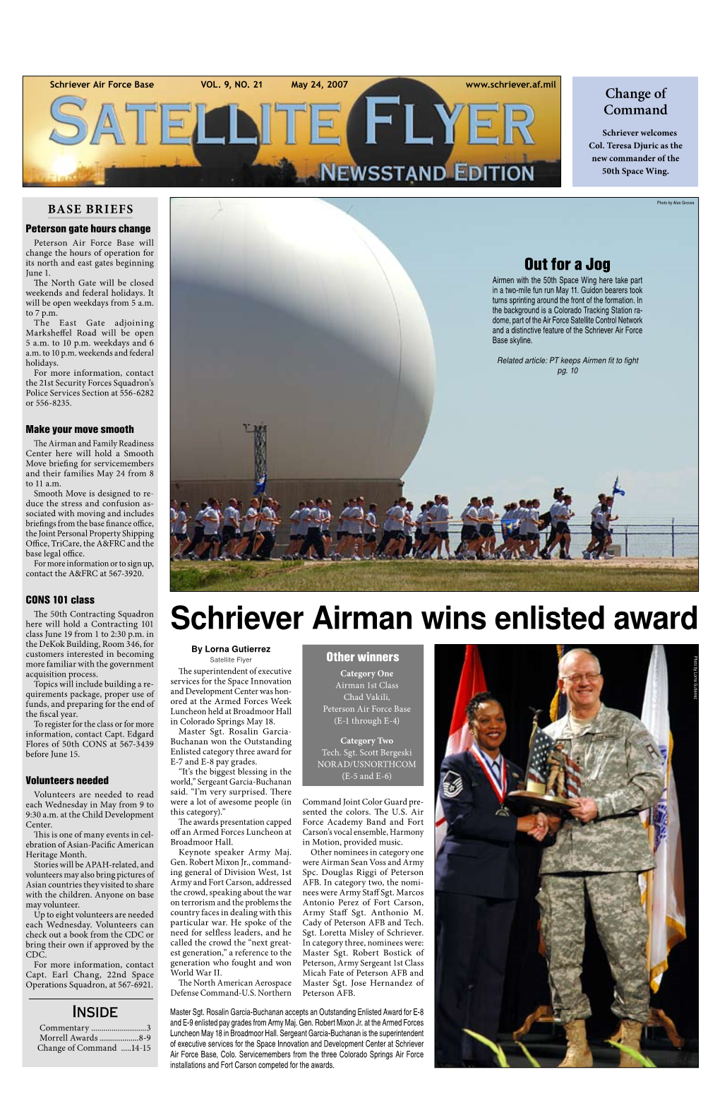 Schriever Airman Wins Enlisted Award Class June 19 from 1 to 2:30 P.M