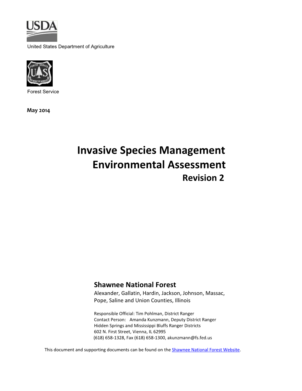 Invasive Species Management Environmental Assessment Revision 2