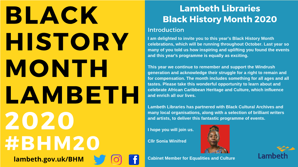 Lambeth Black History Month 2020 (Pdf)