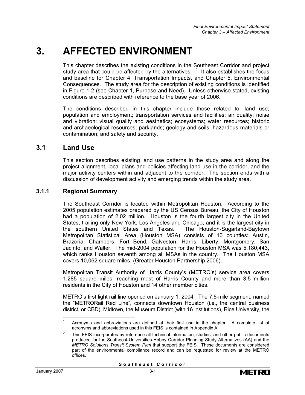 3. Affected Environment