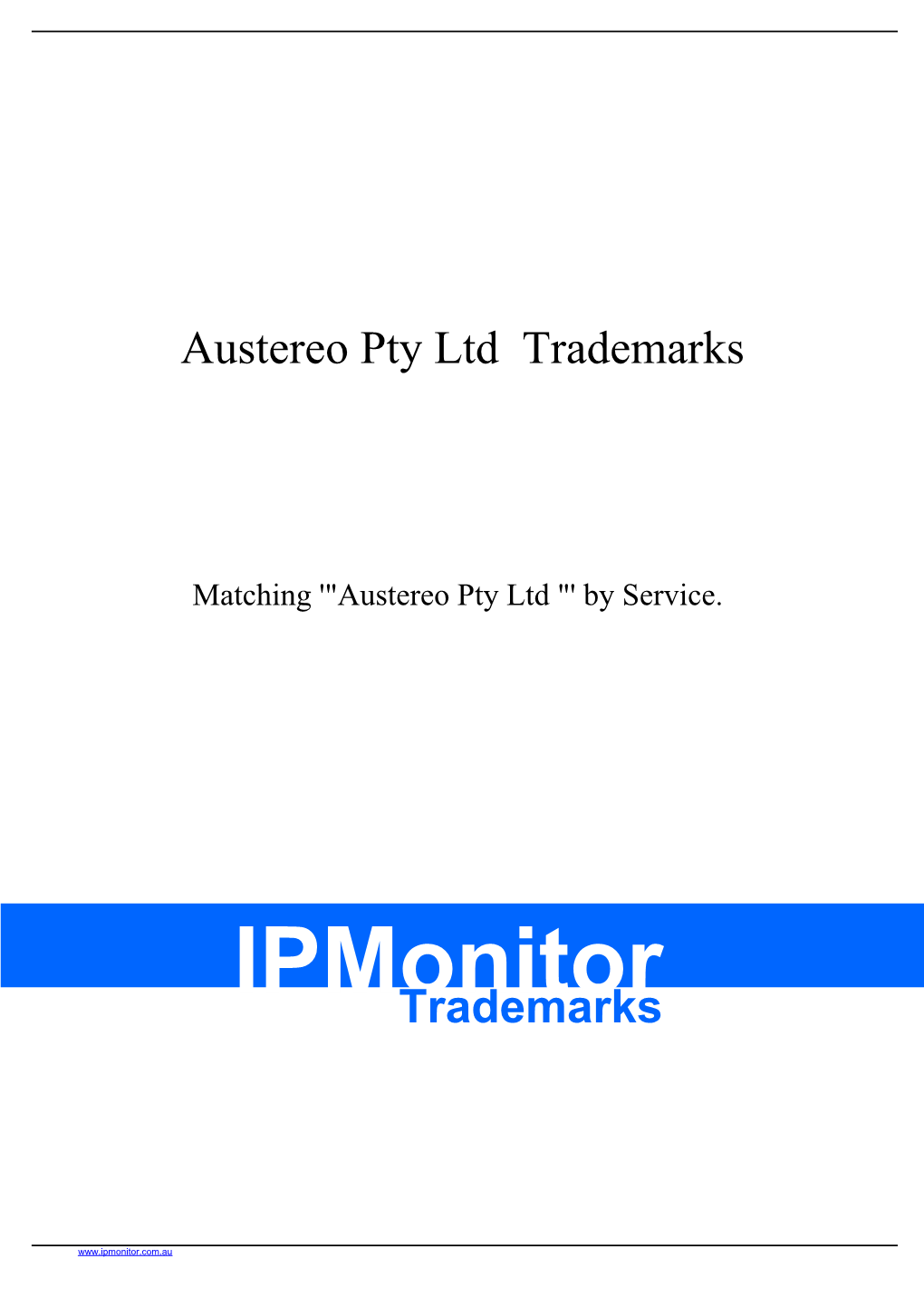 Austereo Pty Ltd Trademarks