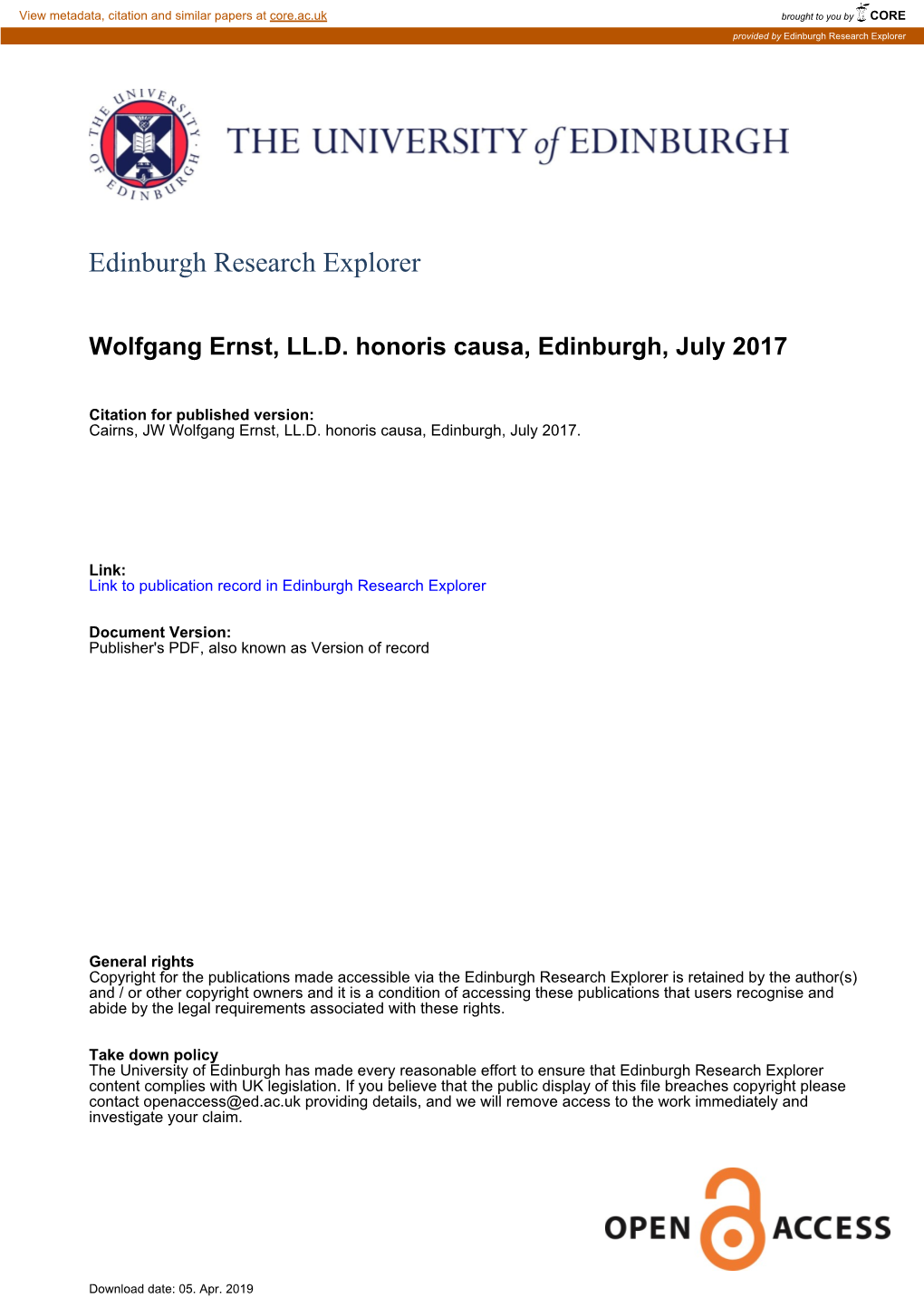 Edinburgh Research Explorer