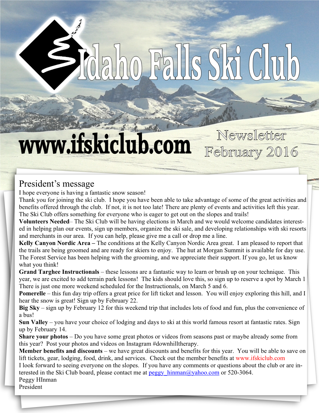 Ifsc Newsletter Feb 2016