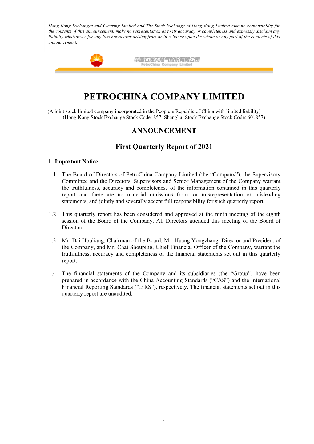 Petrochina Company Limited