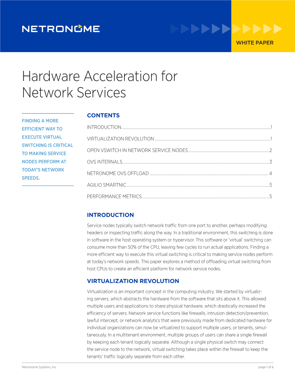 Hardware Acceleration for Network Services