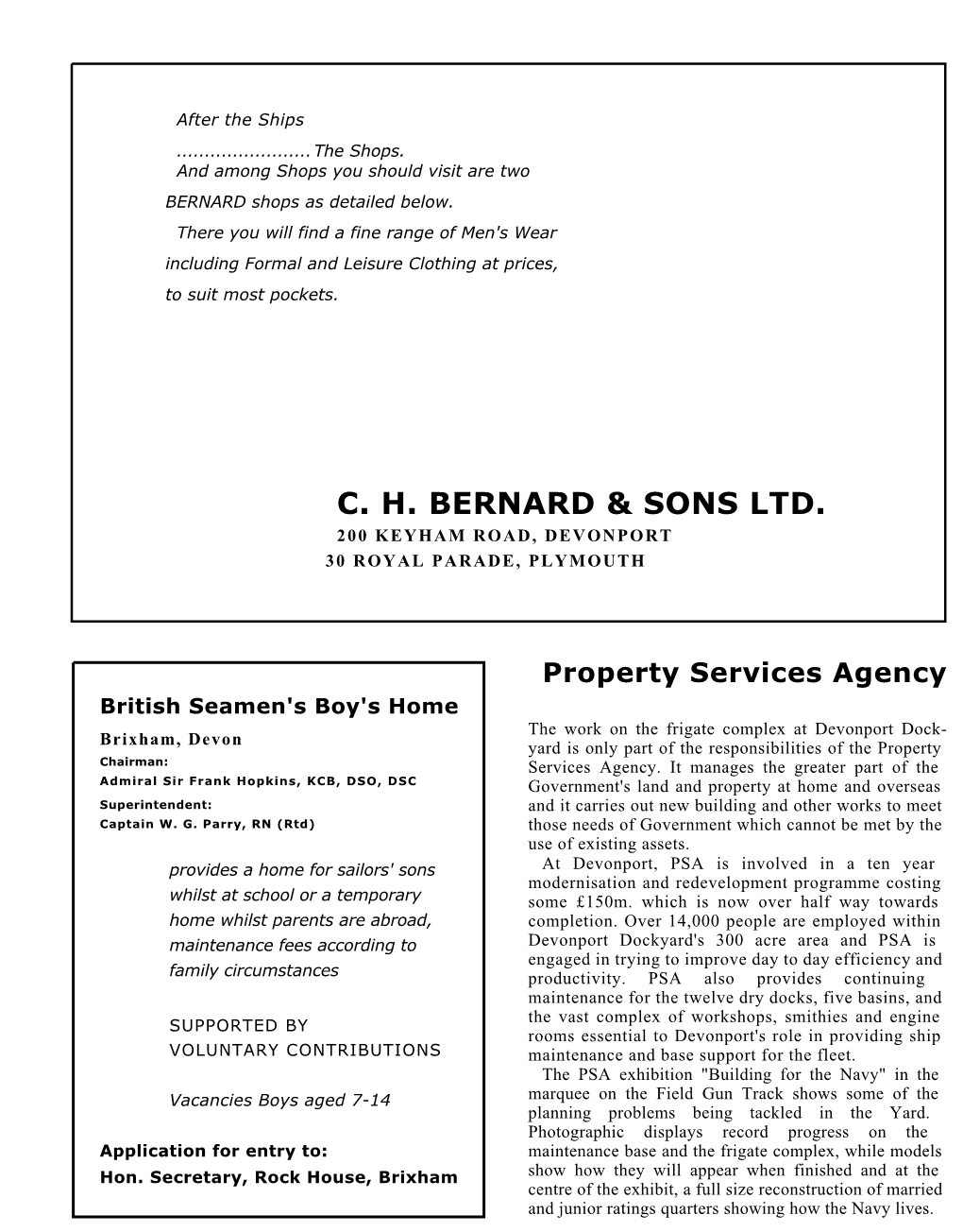 C. H. Bernard & Sons Ltd