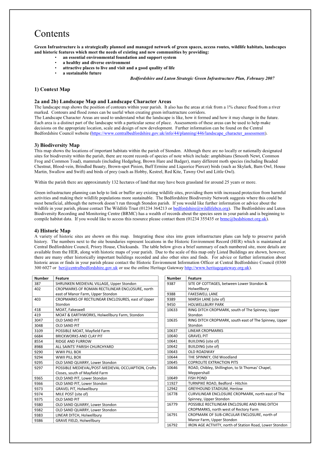 Stondon-Map-Contents.Pdf