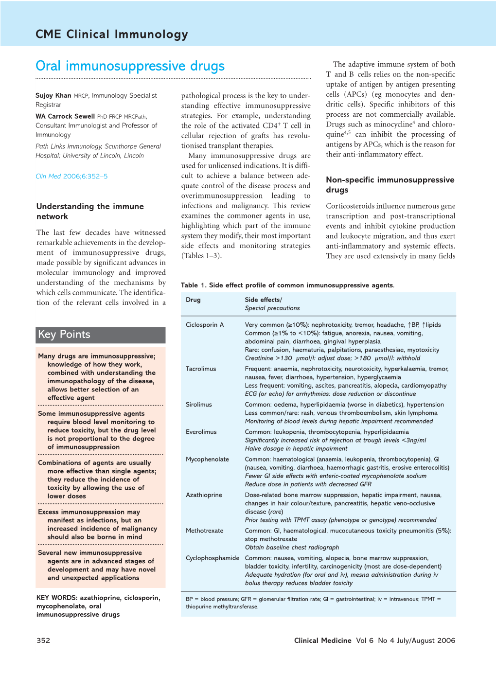 CME Clinical Immunology