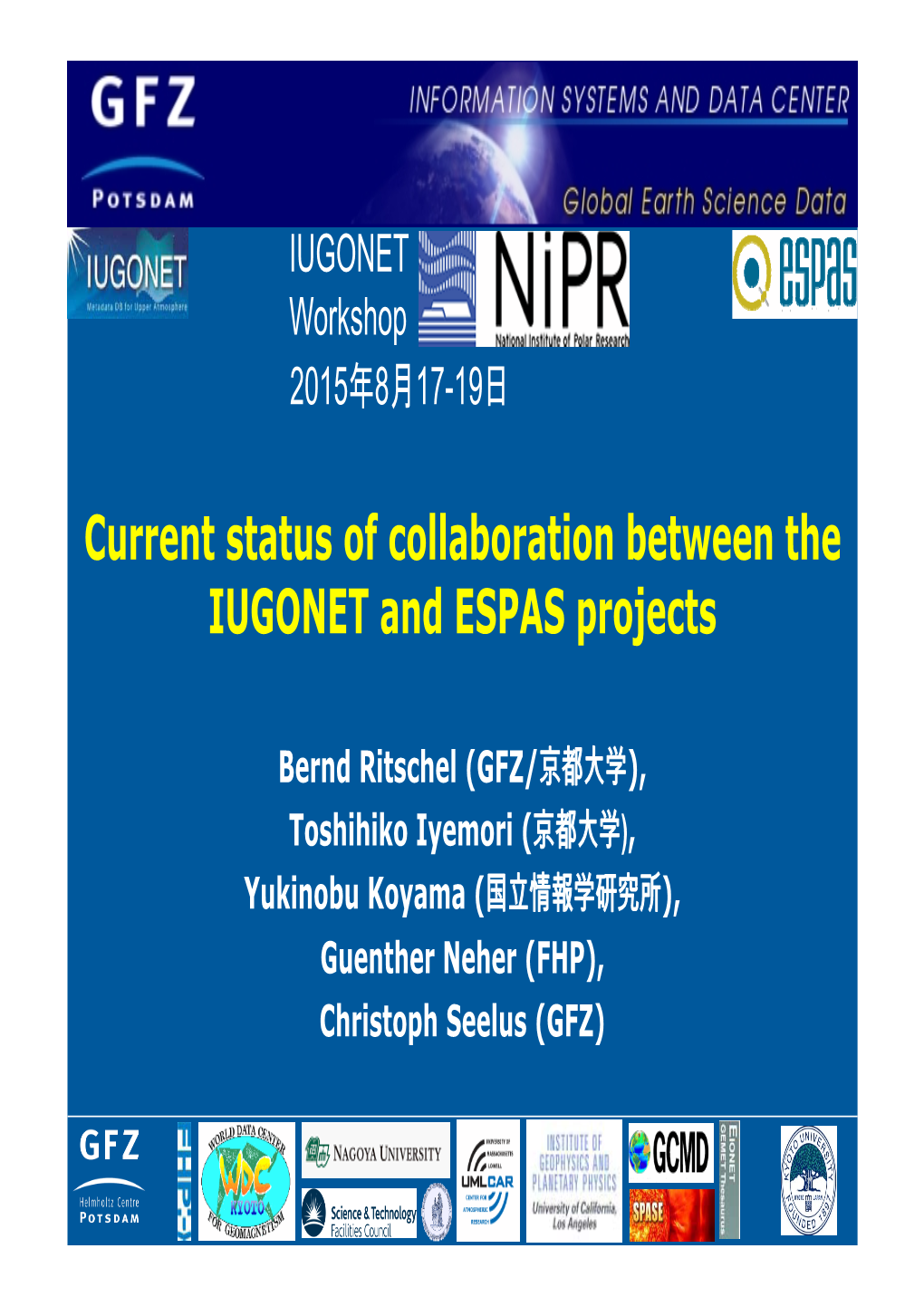 Current Status of Collaboration Between the IUGONET and ESPAS Projects