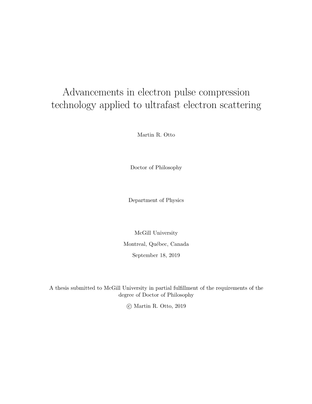 Advancements in Electron Pulse Compression Technology Applied to Ultrafast Electron Scattering