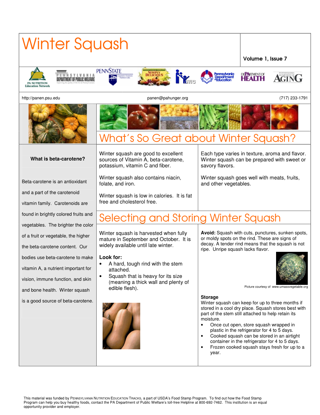 Winter Squash Volume 1, Issue 7