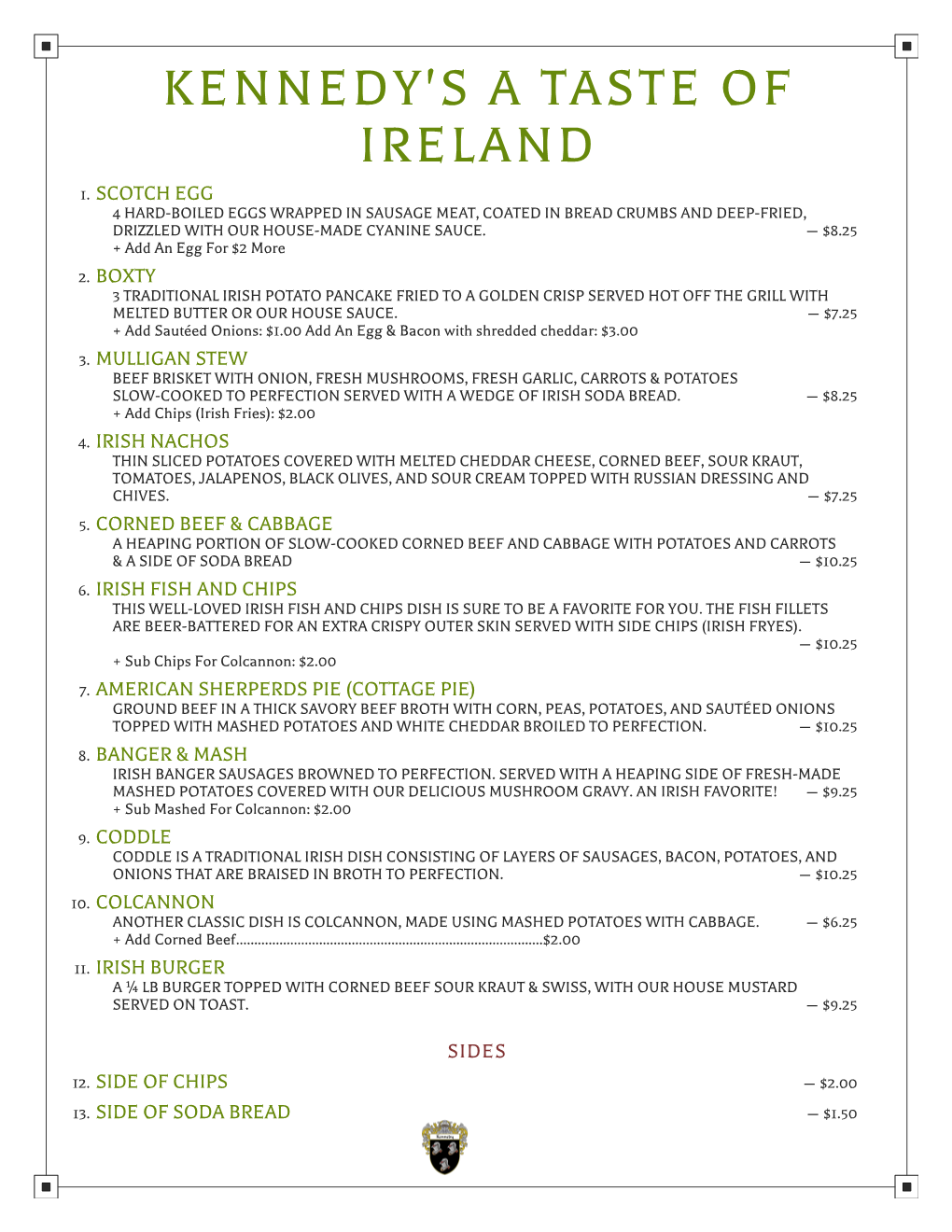 Kennedy's a Taste of Ireland 1