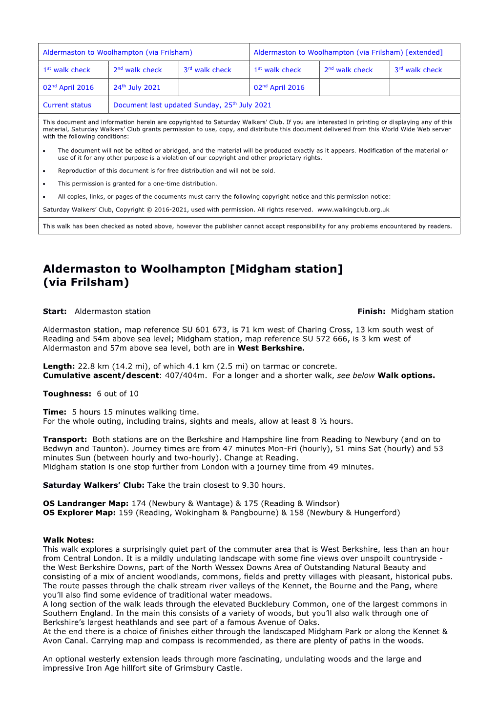 Aldermaston to Woolhampton (Via Frilsham) Aldermaston to Woolhampton (Via Frilsham) [Extended]