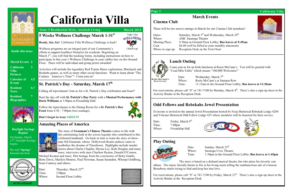 California Villa March Events California Villa Cinema Club