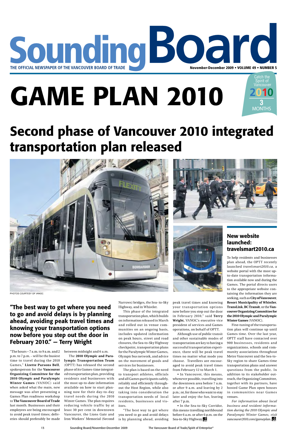 Second Phase of Vancouver 2010 Integrated Transportation Plan Released