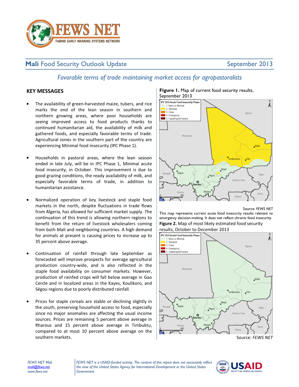 COUNTRY Food Security Update