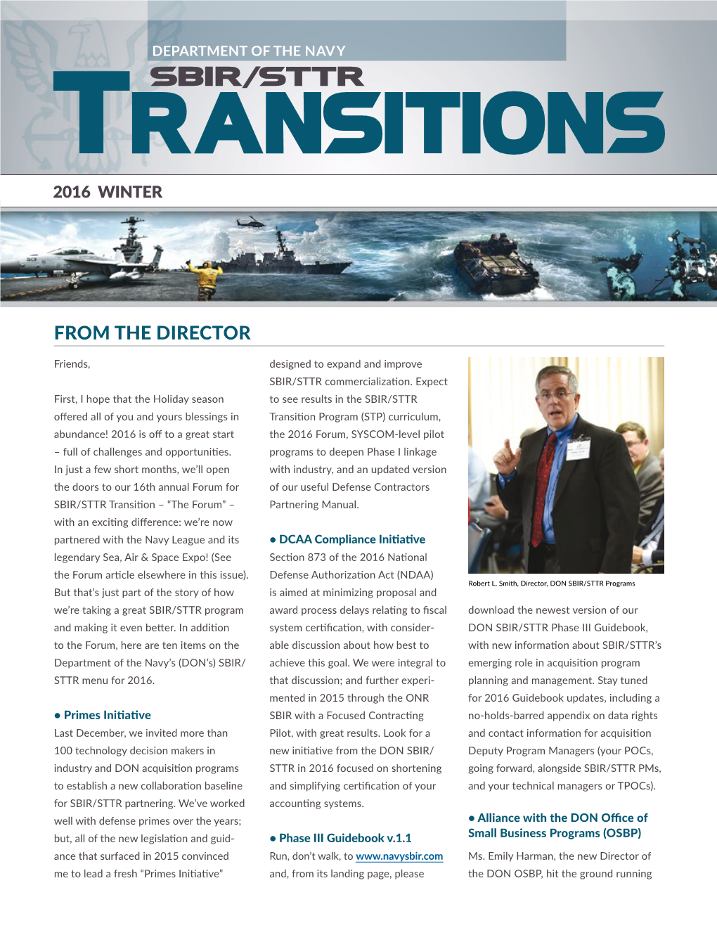 Transitions Newsletter Winter 2016 in Just a Few