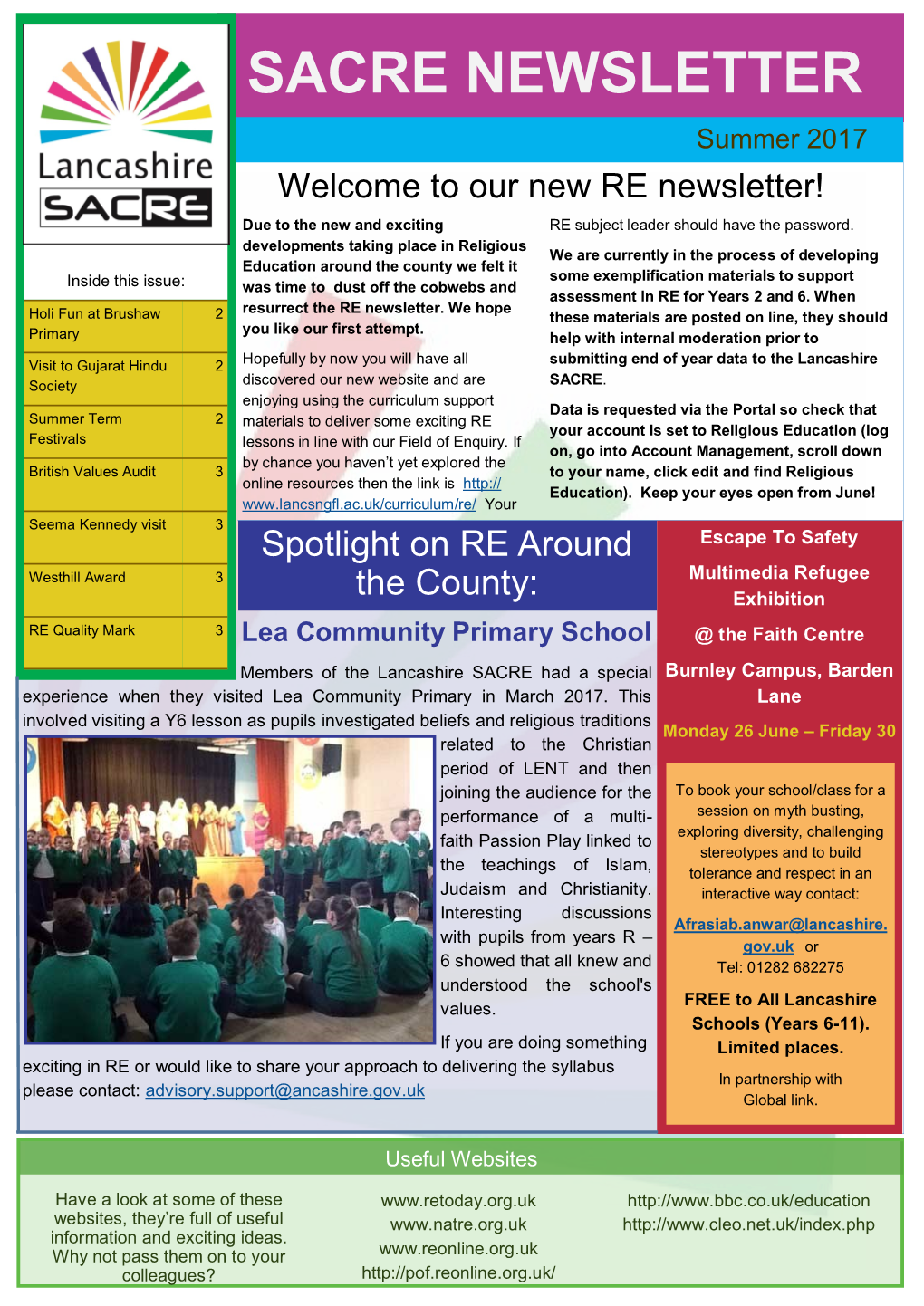 SACRE Newsletter Summer 2017.Pdf