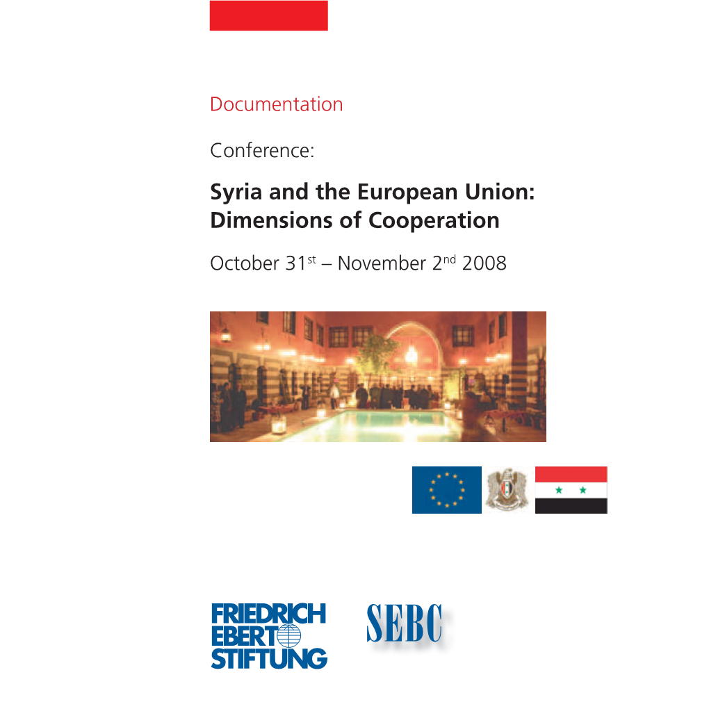 Syria and the European Union: Dimensions of Cooperation