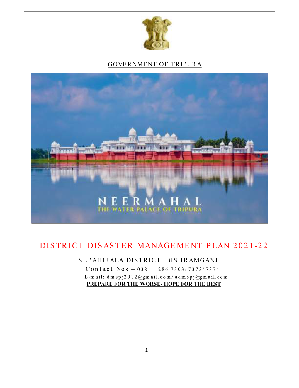 District Disaster Management Plan 2021-22