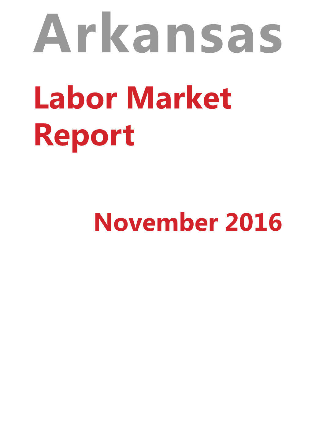 Arkansas Labor Force Summary 3