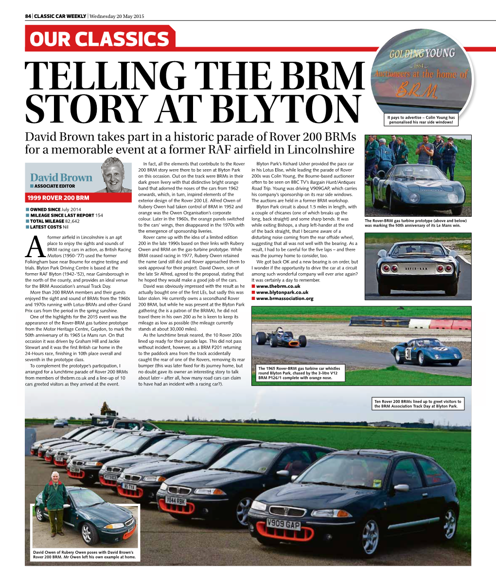 OUR CLASSICS Telling the Brm