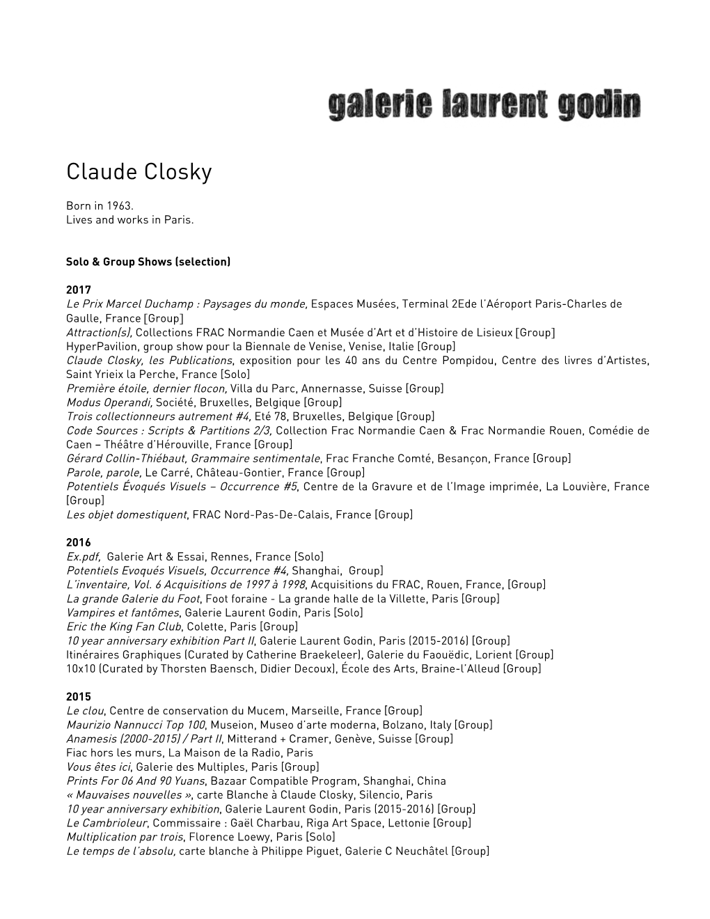 Claude Closky