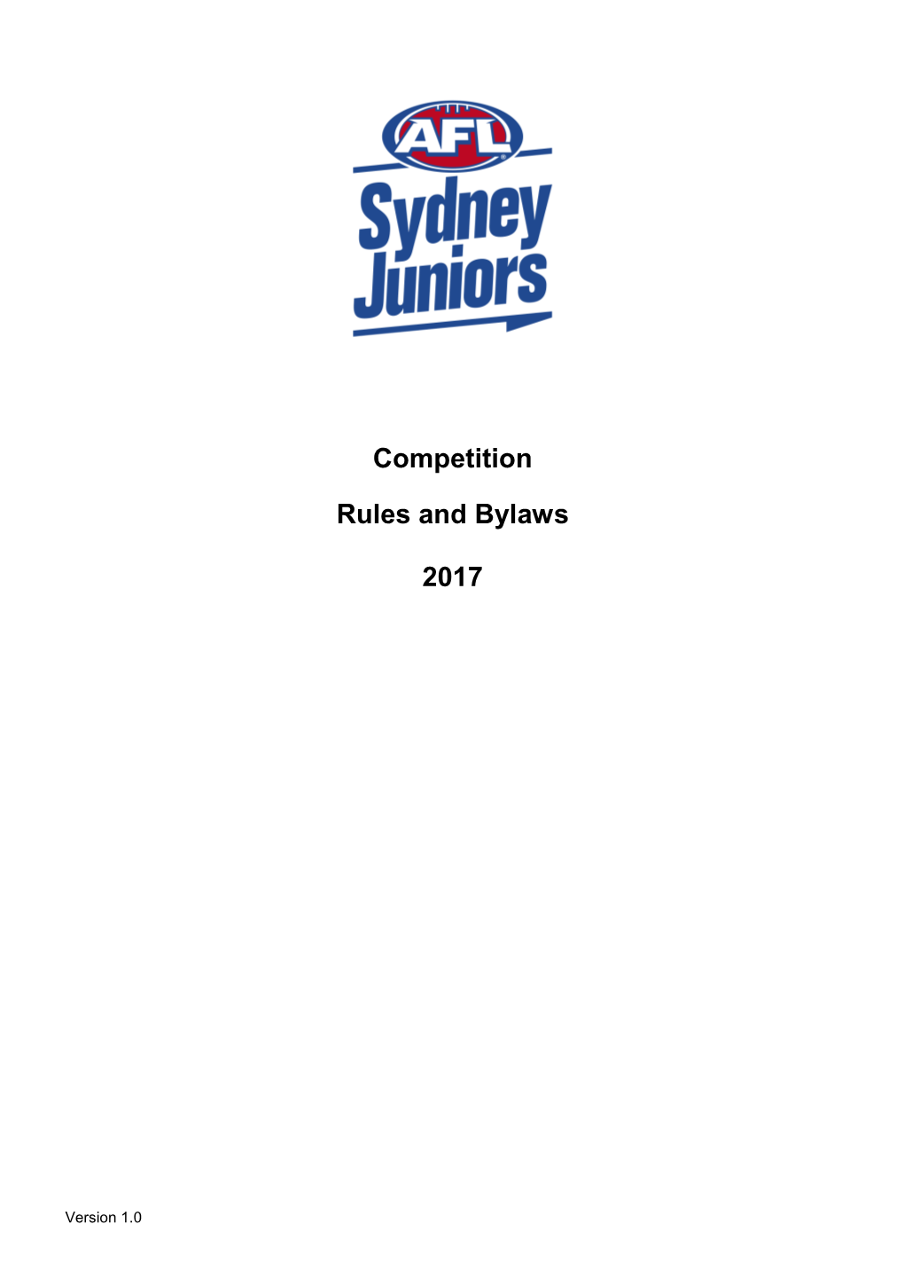 Competition Rules and Bylaws 2017