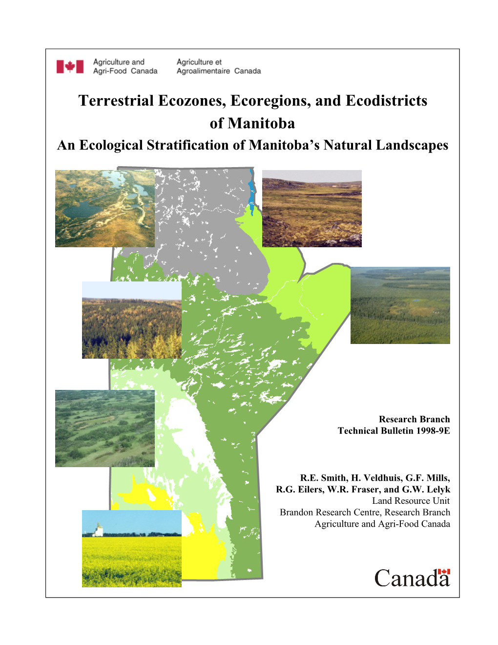 Terrestrial Ecozones, Ecoregions and Ecodistricts of Manitoba