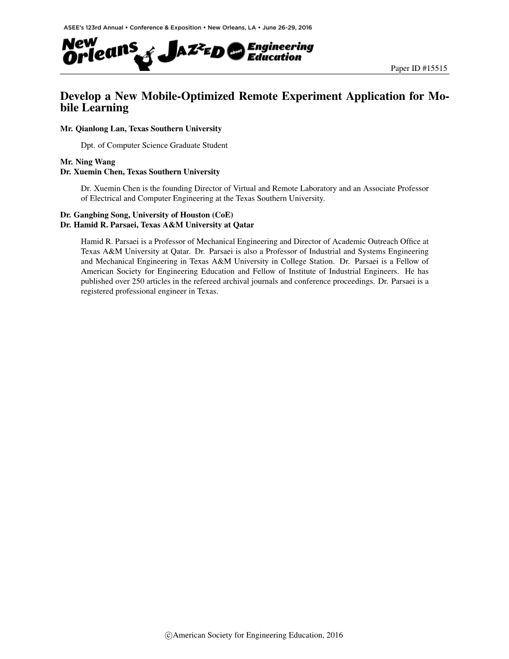 Develop a New Mobile-Optimized Remote Experiment Application for Mo- Bile Learning