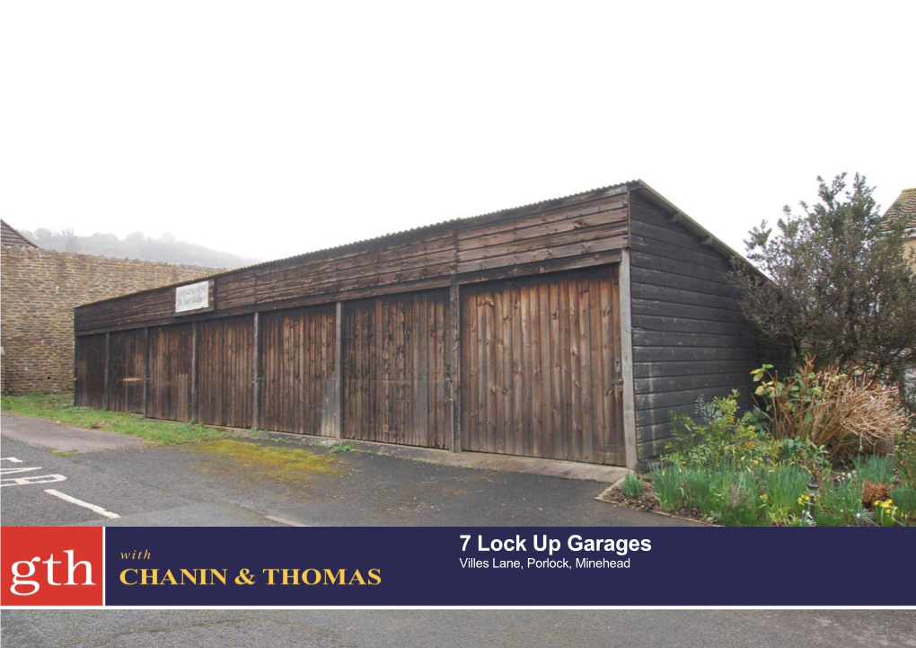 7 Lock up Garages Villes Lane, Porlock, Minehead