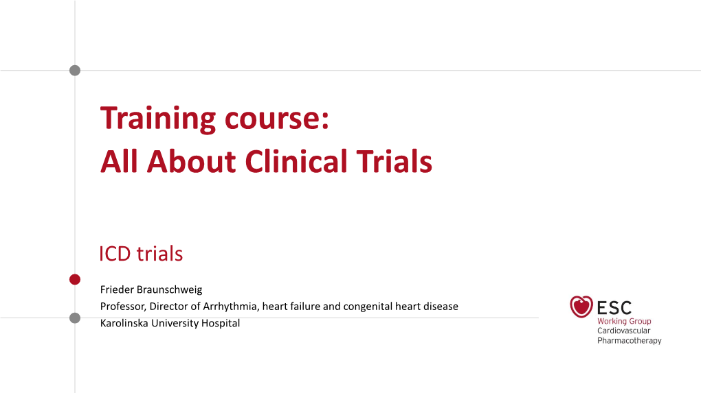 Training Course: All About Clinical Trials