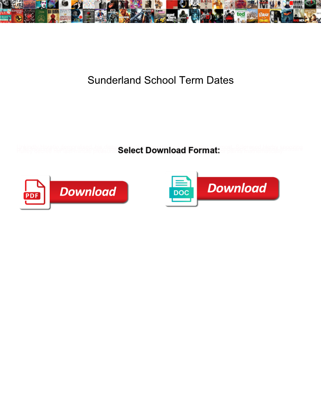 Sunderland School Term Dates