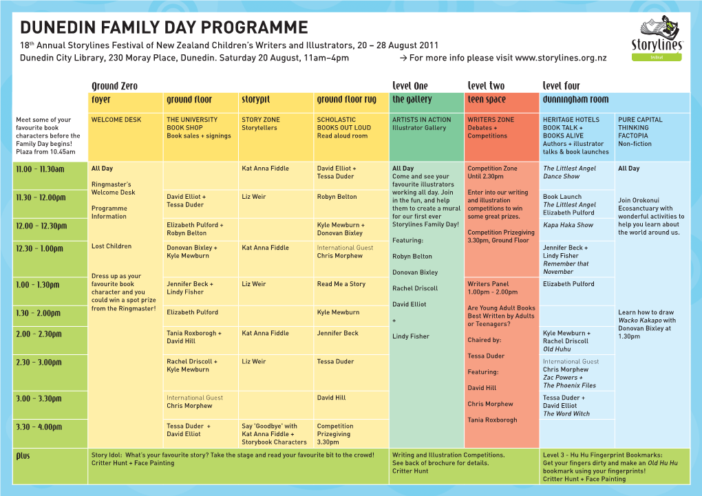 Dunedin Family Day Programme