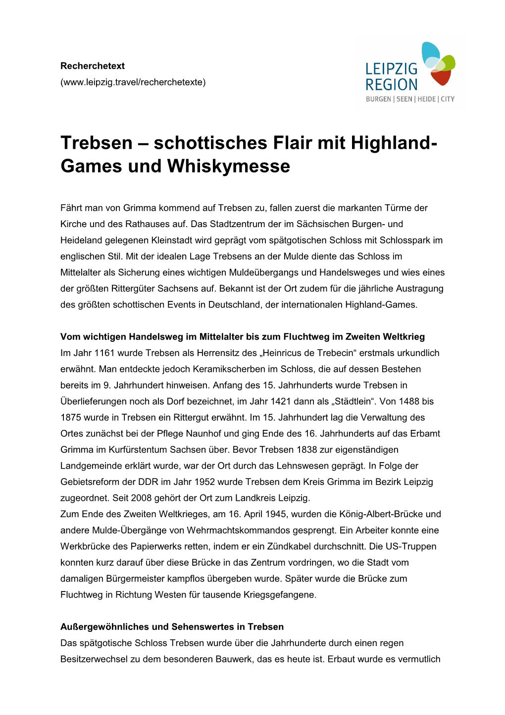 Trebsen – Schottisches Flair Mit Highland