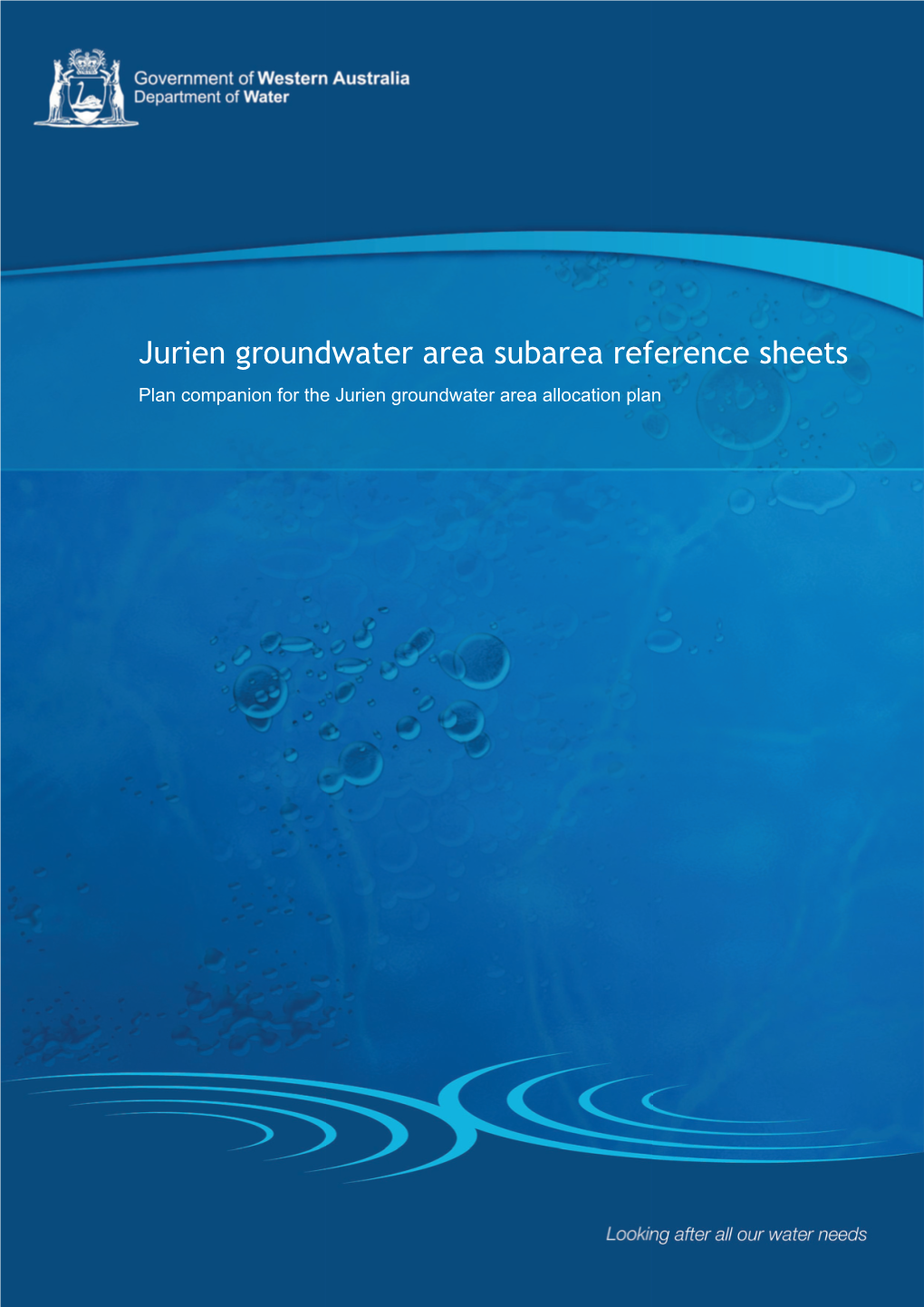 Jurien Groundwater Subarea Reference Sheets