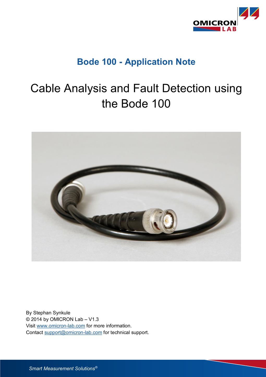 Cable Analysis and Fault Detection Using the Bode 100